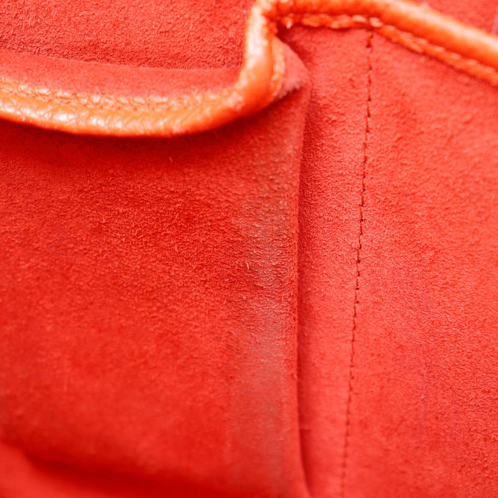 CELINE Handbag Calfskin Red Luggage micro Women Used