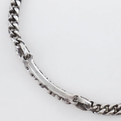 CHANEL Necklace metallic Silver logo COCO Mark Women Used