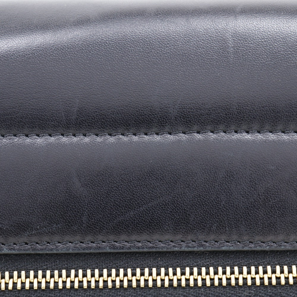 CELINE Handbag Felt, Calfskin Black / grey Trapeze Women Used