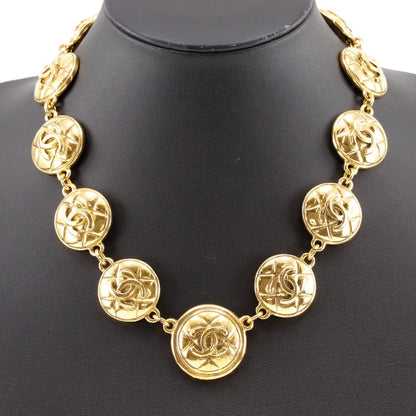 CHANEL Necklace Plated Gold gold vintage Matrasse COCO Mark Women Used