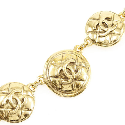 CHANEL Necklace Plated Gold gold vintage Matrasse COCO Mark Women Used