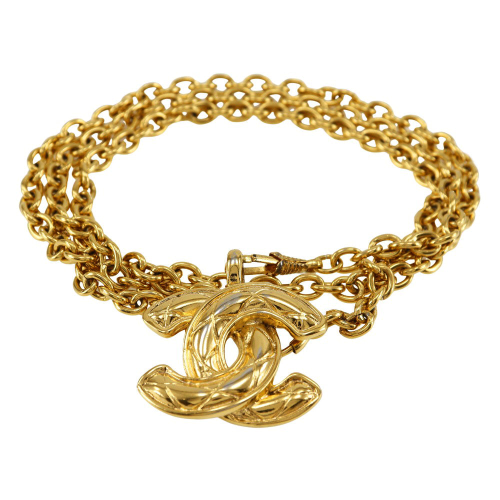 CHANEL belt Plated Gold gold vintage COCO Mark Chain belt Women Used