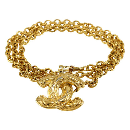 CHANEL belt Plated Gold gold vintage COCO Mark Chain belt Women Used
