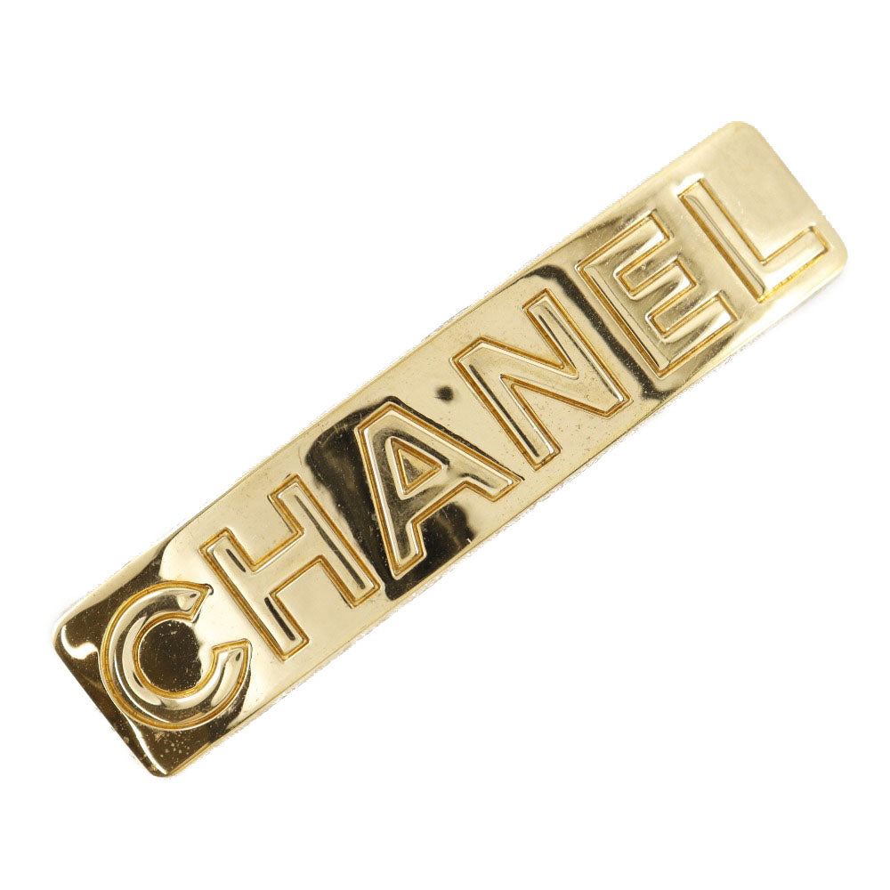 CHANEL Valletta Plated Gold gold vintage logo Women Used