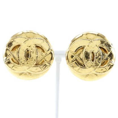 CHANEL Earring Plated Gold gold vintage Matrasse Women Used