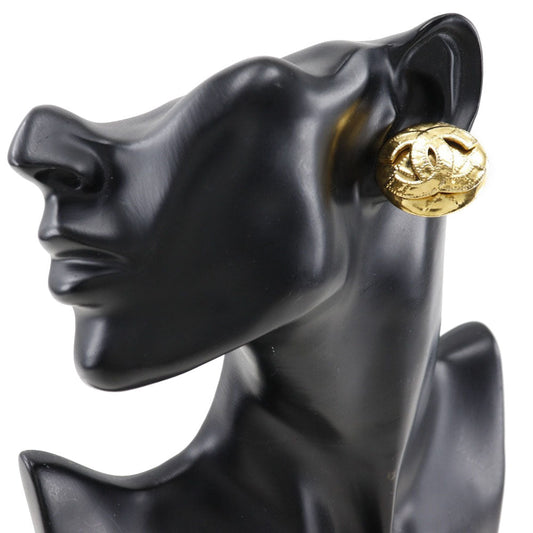 CHANEL Earring Plated Gold gold vintage Matrasse Women Used