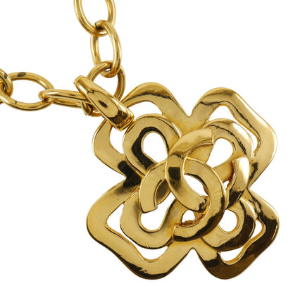 CHANEL Necklace Plated Gold gold vintage cross COCO Mark Women