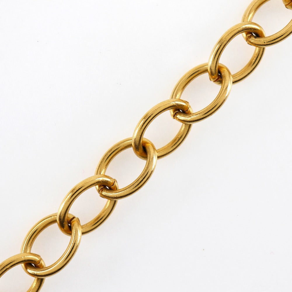 CHANEL Necklace Plated Gold gold vintage cross COCO Mark Women