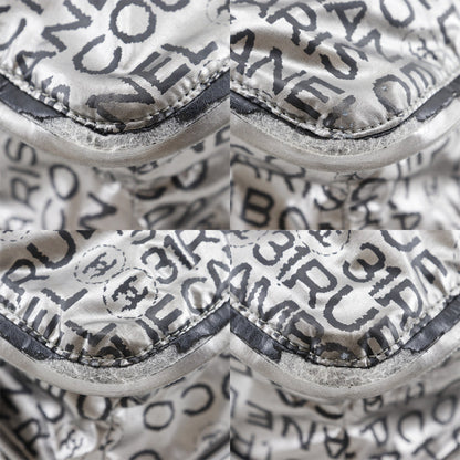 CHANEL Tote Bag A46113 Nylon Silver logo COCO Mark Unlimited Women Used
