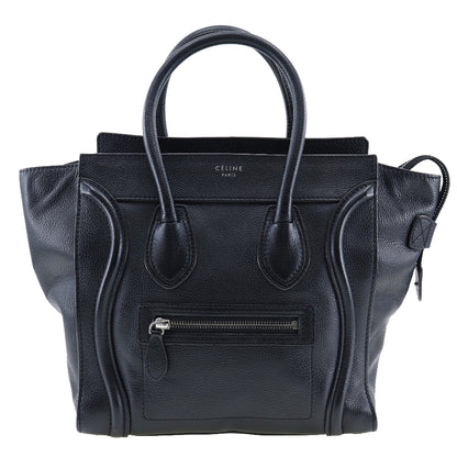 CELINE Handbag 167793 Calfskin black Micro shopper Luggage Women Used