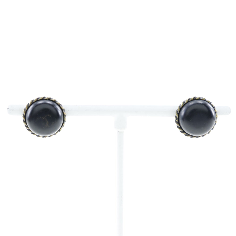 CHANEL Pierce metallic black COCO Mark Women(Unisex) Used