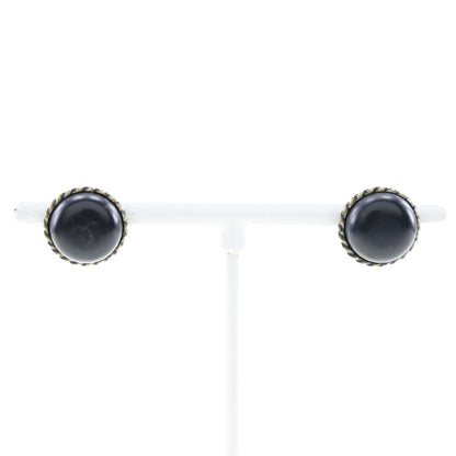 CHANEL Pierce metallic black COCO Mark Women(Unisex) Used