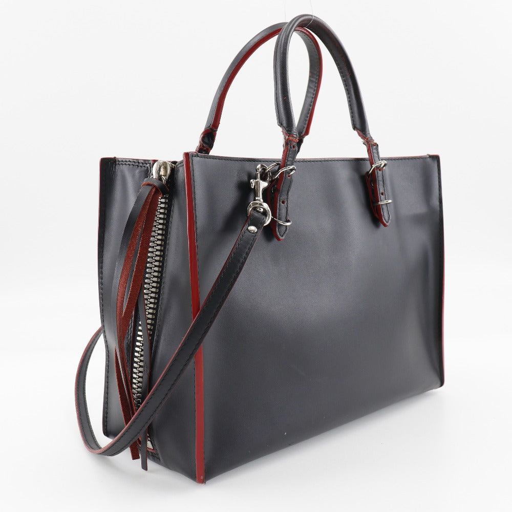 BALENCIAGA Handbag 370926 Calfskin Black, Red Paper A6 Women