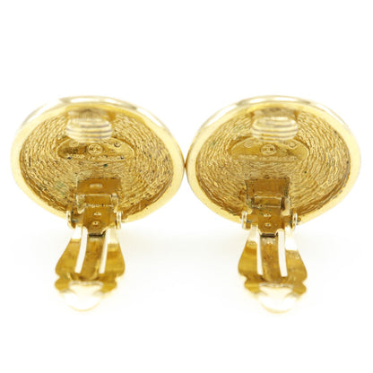 CHANEL Earring Plated Gold gold vintage Matrasse COCO Mark Women Used