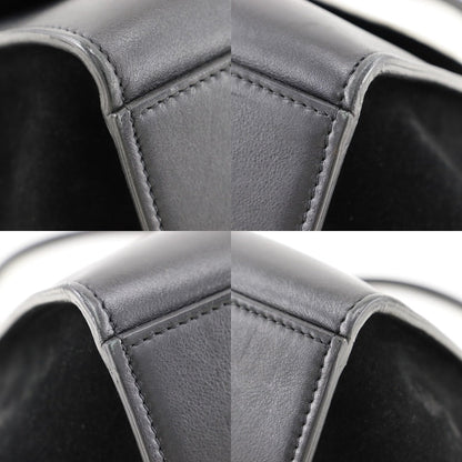 CELINE Handbag 1695430TA Calfskin, suede Black / white medium Trapeze Women Used