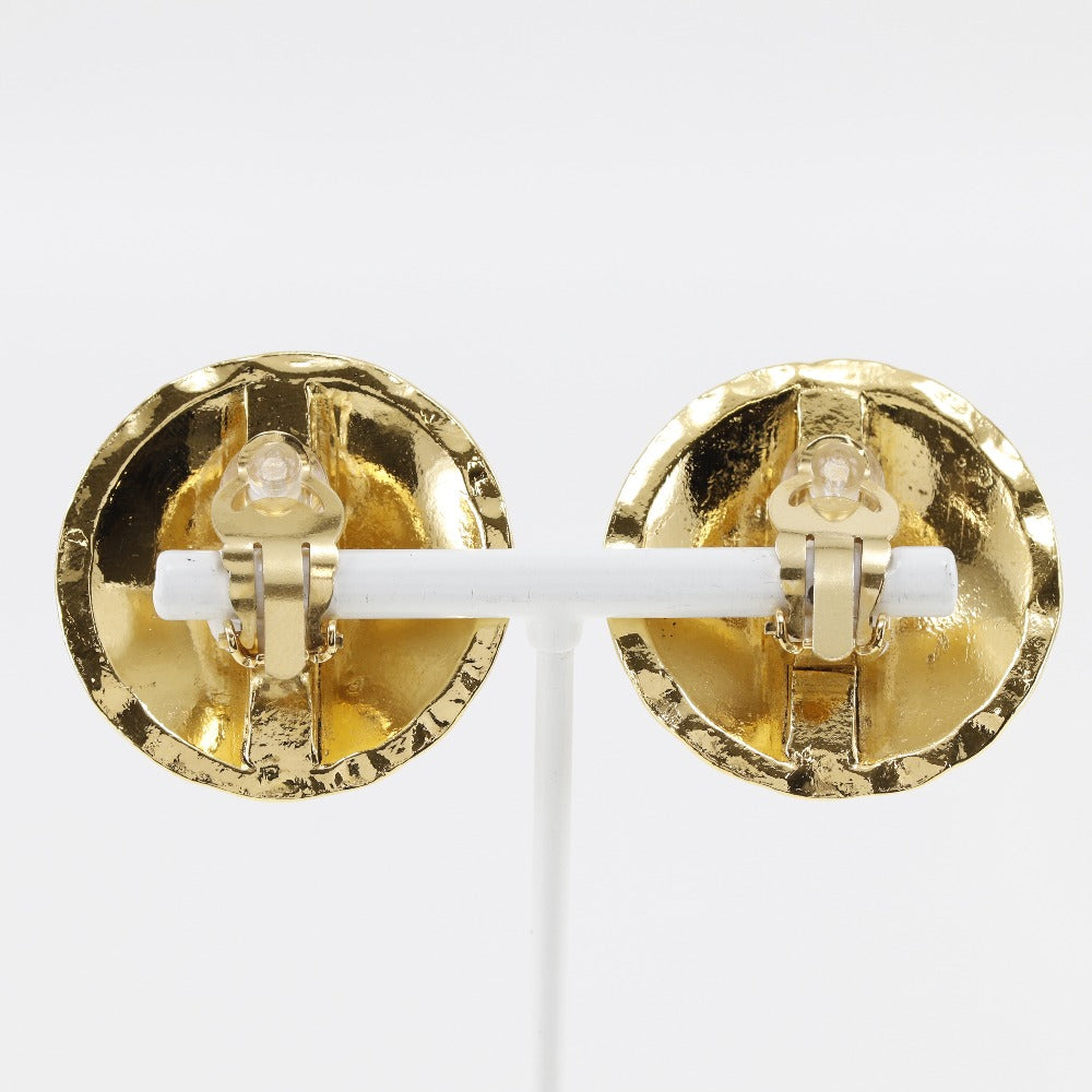 Chanel Coco Mark Gold Plated Earrings
