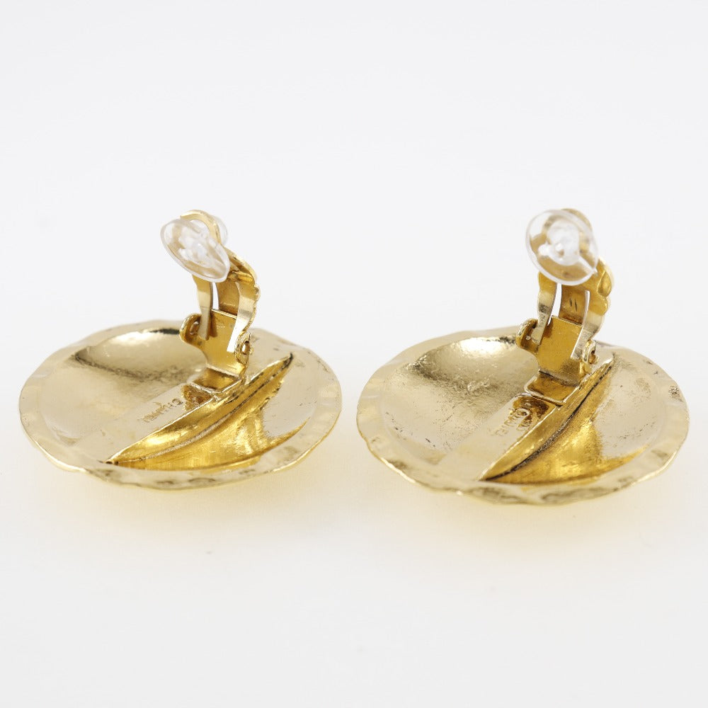 Chanel Coco Mark Gold Plated Earrings