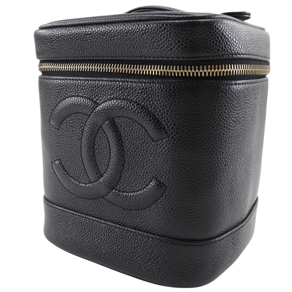 CHANEL Pouch A01998 Caviar skin black COCO Mark Vanity