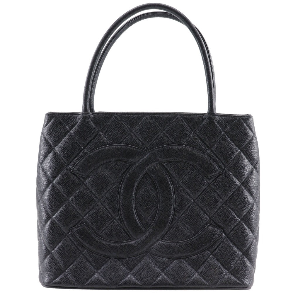 CHANEL Tote Bag A01804 Caviar skin black COCO Mark Replica Tote