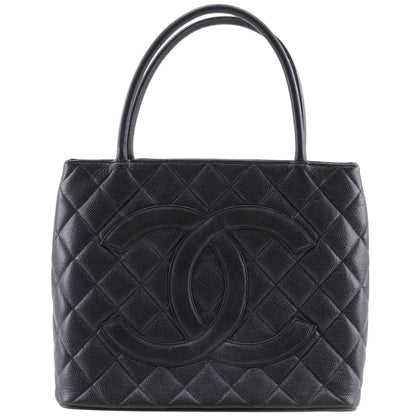 CHANEL Tote Bag A01804 Caviar skin black COCO Mark Replica Tote