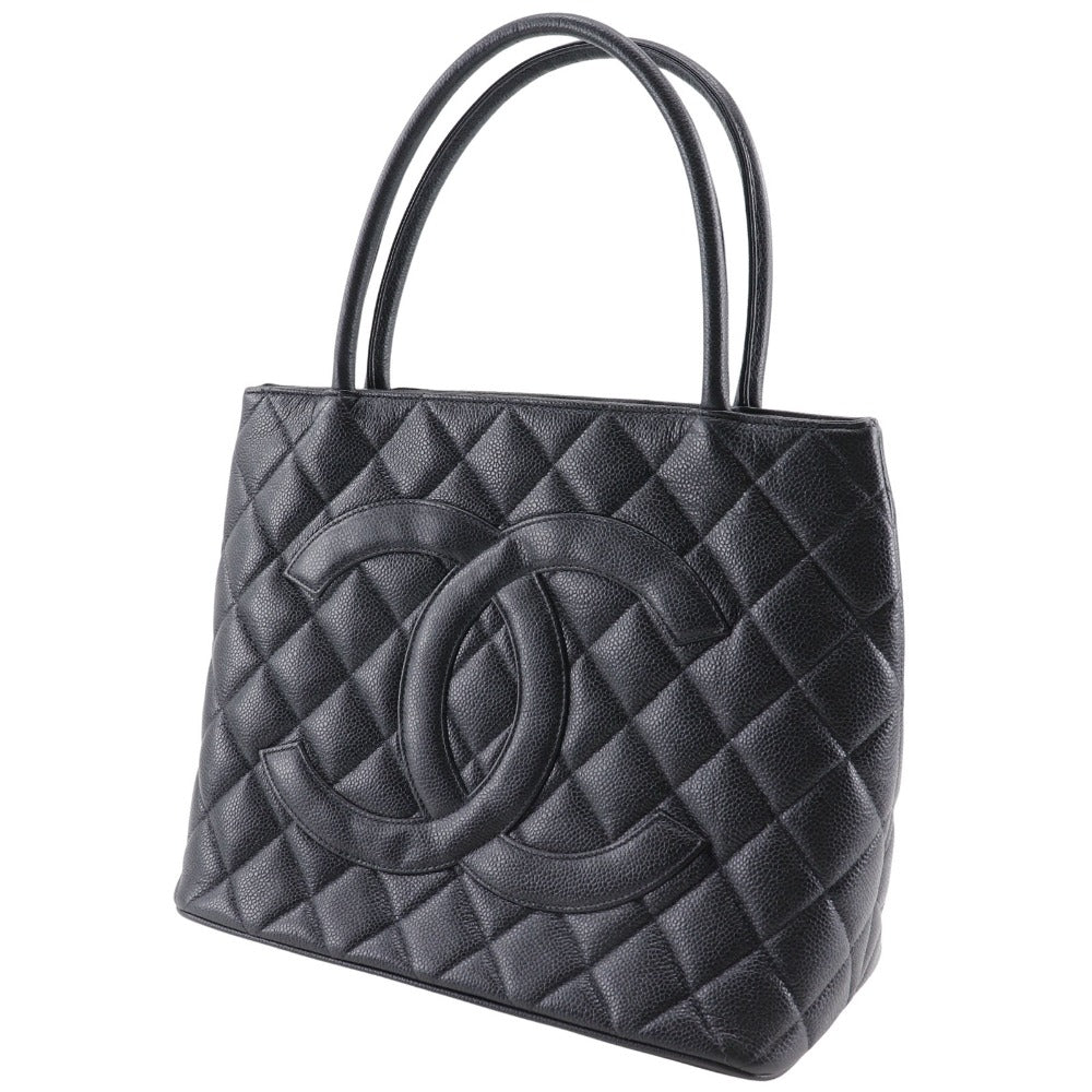 CHANEL Tote Bag A01804 Caviar skin black COCO Mark Replica Tote