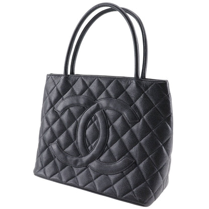 CHANEL Tote Bag A01804 Caviar skin black COCO Mark Replica Tote