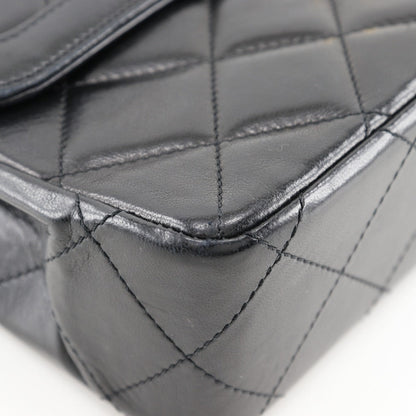 CHANEL Shoulder Bag lambskin black Paris limited Matrasse ChainShoulder