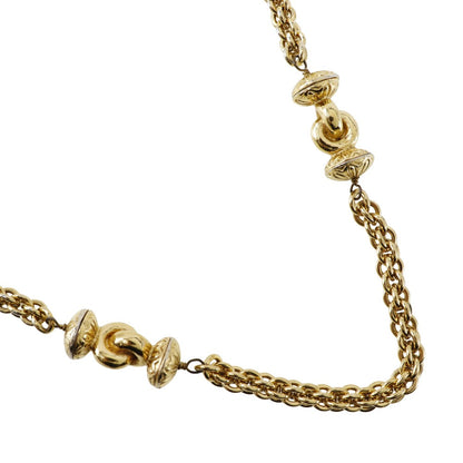 CHANEL Necklace Plated Gold gold vintage long