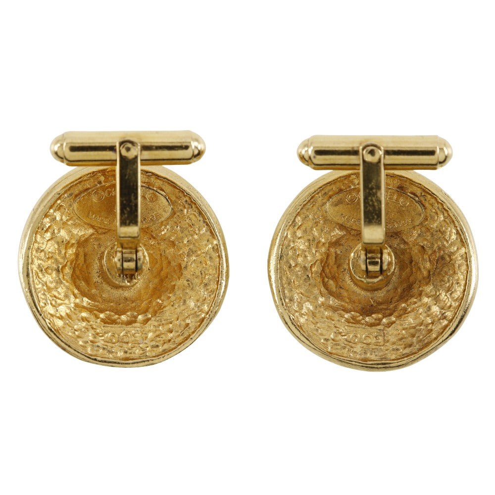 CHANEL cuffs Plated Gold gold flour logo