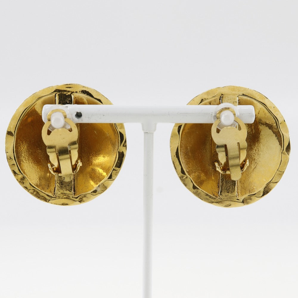 CHANEL Earring Plated Gold gold Matrasse COCO Mark