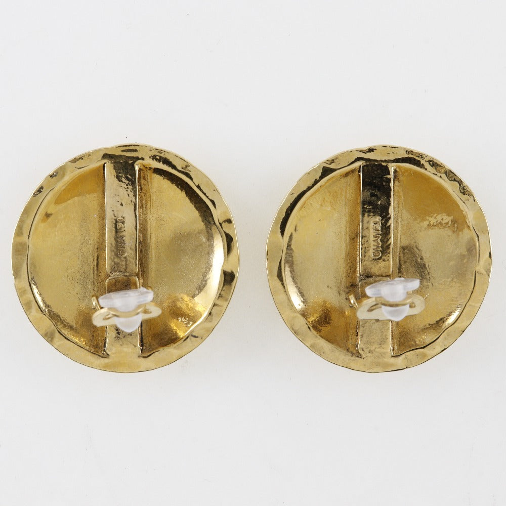 CHANEL Earring Plated Gold gold Matrasse COCO Mark