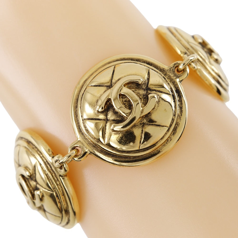 CHANEL bracelet Plated Gold gold Matrasse COCO Mark