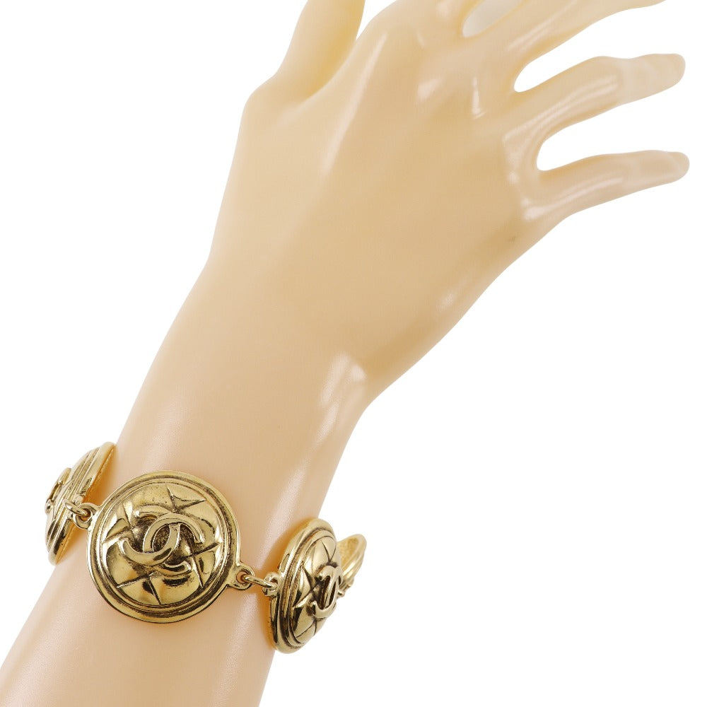 CHANEL bracelet Plated Gold gold Matrasse COCO Mark