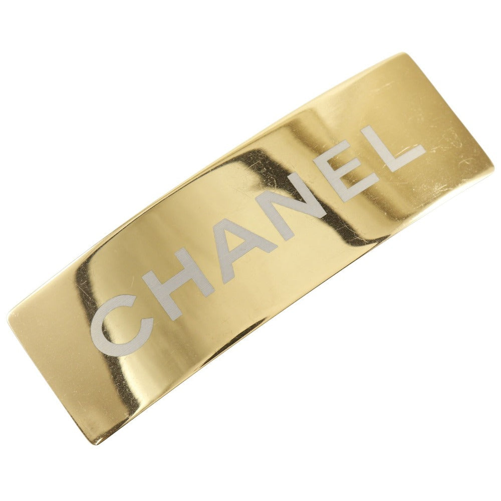 CHANEL Valletta Plated Gold gold logo