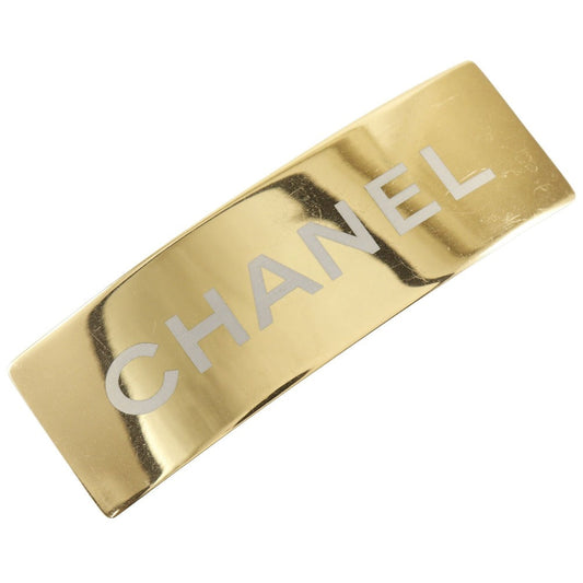 Chanel Logo Gold Plated Barrette