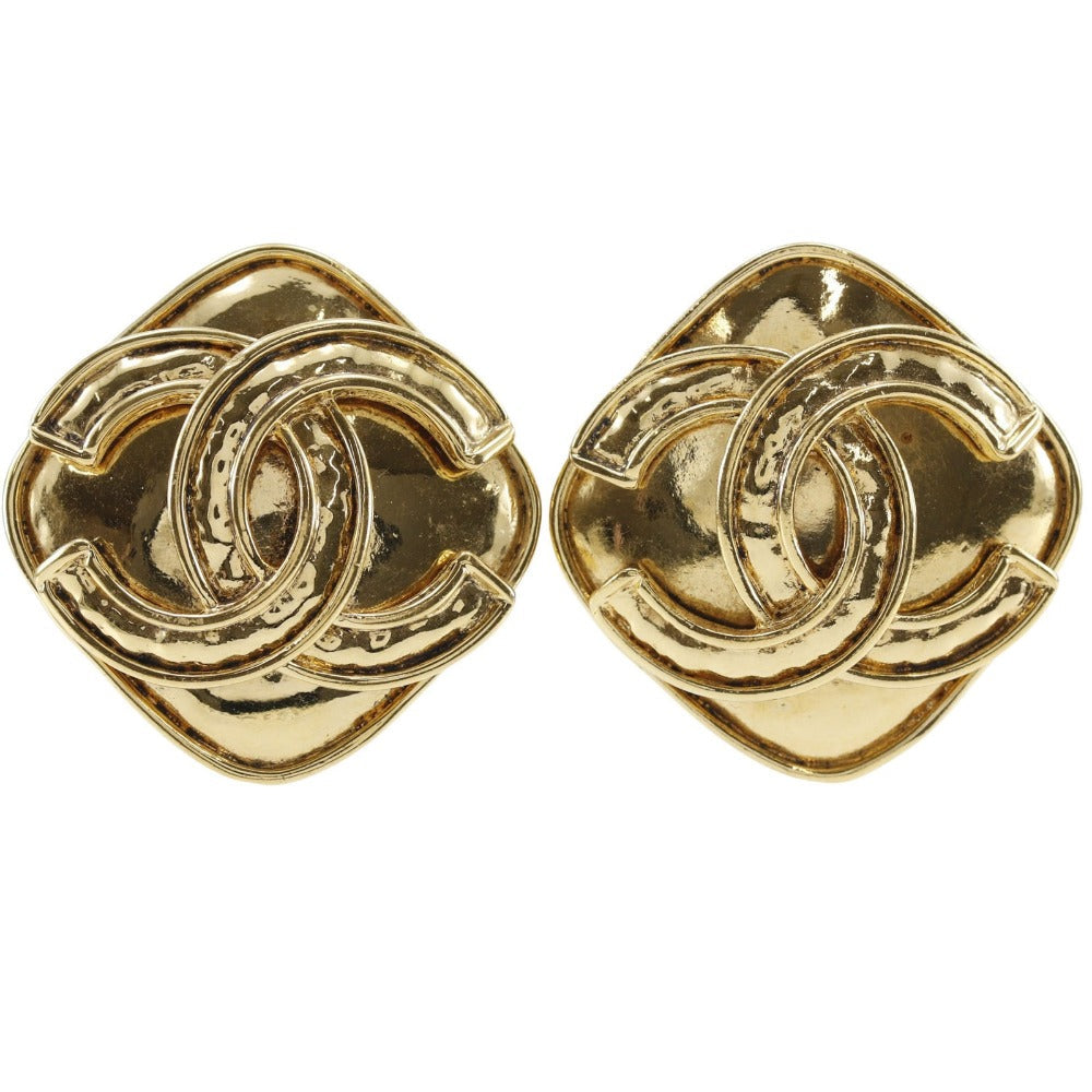 CHANEL Earring Plated Gold gold vintage COCO Mark