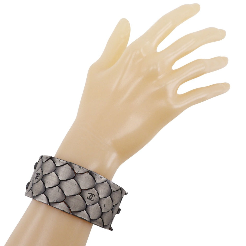 CHANEL bracelet metallic Silver COCO Mark