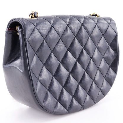 CHANEL Shoulder Bag Calfskin black Matrasse ChainShoulder