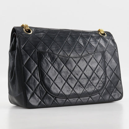 CHANEL Shoulder Bag Calfskin black Matrasse ChainShoulder