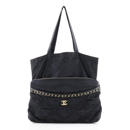 CHANEL Clutch bag Satin black 2WAY tote Ecoport