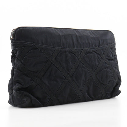 CHANEL Clutch bag Satin black 2WAY tote Ecoport