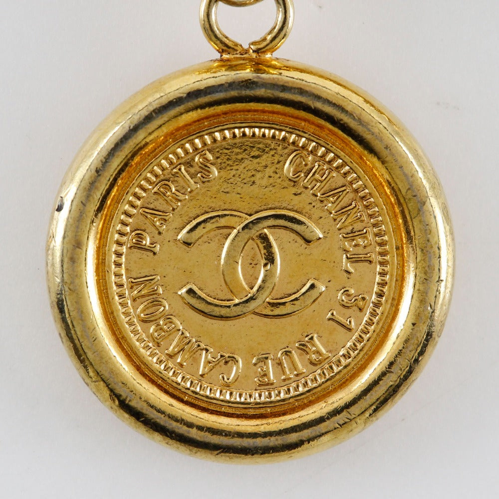 CHANEL belt Plated Gold gold COCO Mark Coin Chain belt