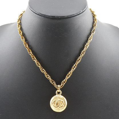 CHANEL Necklace Plated Gold gold vintage COCO Mark