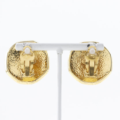 CHANEL Earring Plated Gold gold vintage COCO Mark