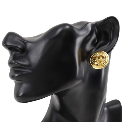 CHANEL Earring Plated Gold gold vintage COCO Mark