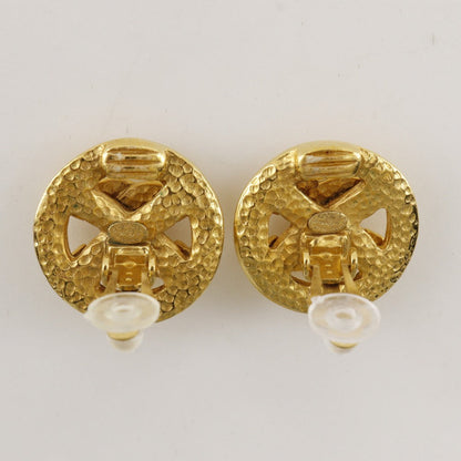CHANEL Earring Plated Gold gold vintage COCO Mark