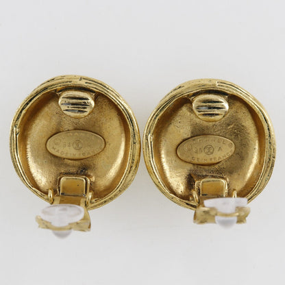 CHANEL Earring Plated Gold gold vintage COCO Mark