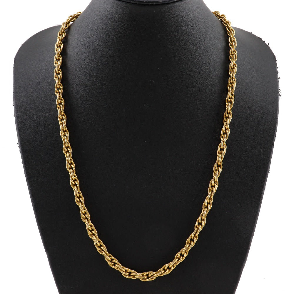 Chanel Vintage Long Chain Necklace Gold Plated