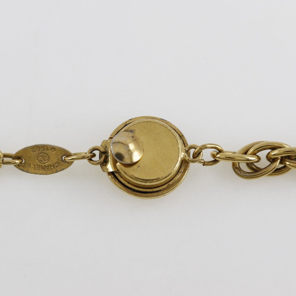 Chanel Vintage Long Chain Necklace Gold Plated
