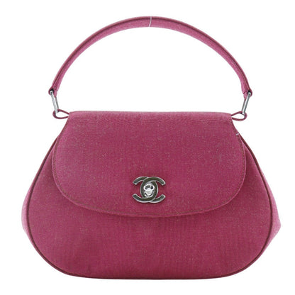 CHANEL Handbag cotton pink Party bag Mini Coco Handle